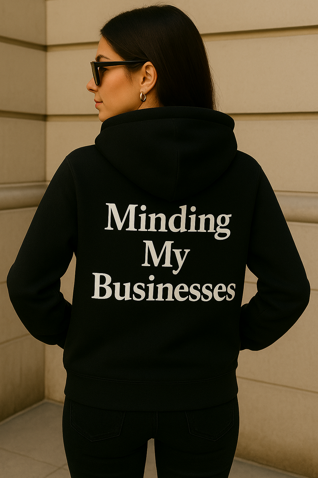 Minding My Businesses Hoodie, Oversized Graphic Sweatshirt For Women Female Entrepreneur Sweatshirt