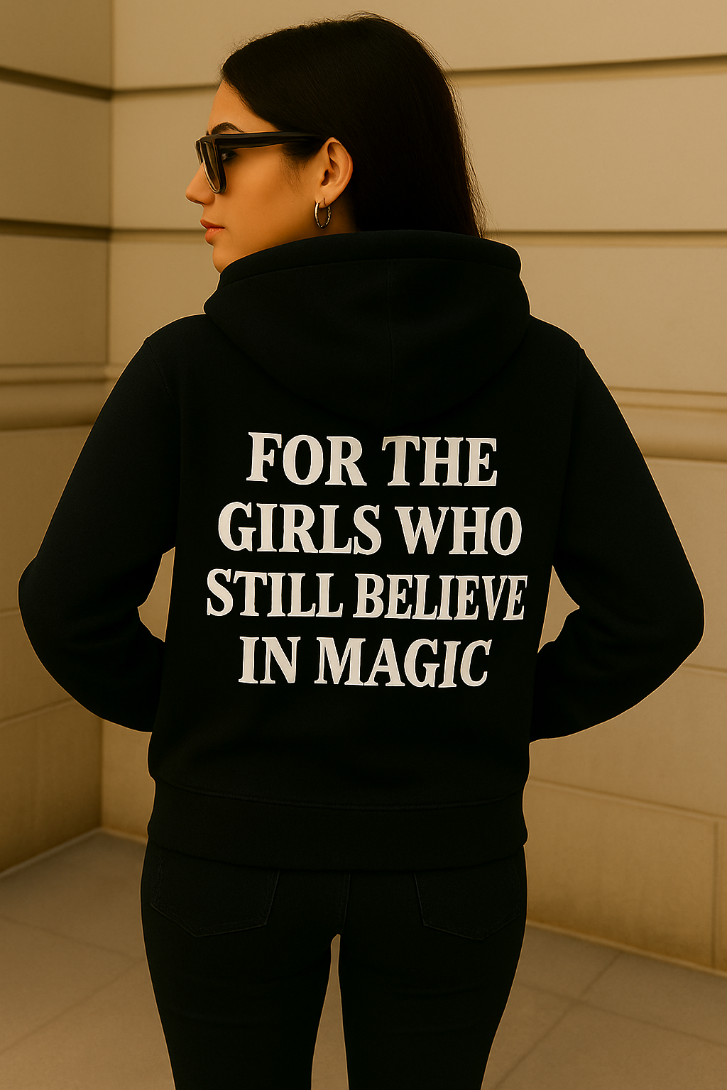 For The Girls Who Still Believe In Magic Hoodie, Oversized Graphic Sweatshirt For Women Manifest Hoodie