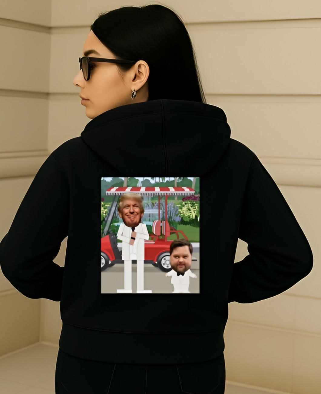 Trump JD Vance South Park Hoodie, Oversized Graphic Sweatshirt