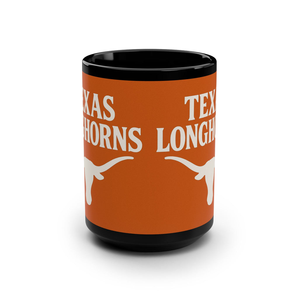 Texas Longhorns Black Mug, 15oz Texas Longhorns Coffee Mug Gift