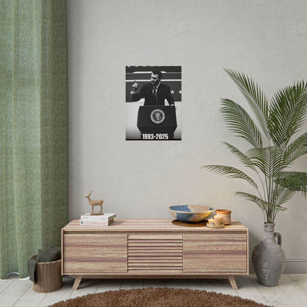 Charlie Kirk Poster 18in x 24in Poster Justice For Charlie kirk merch