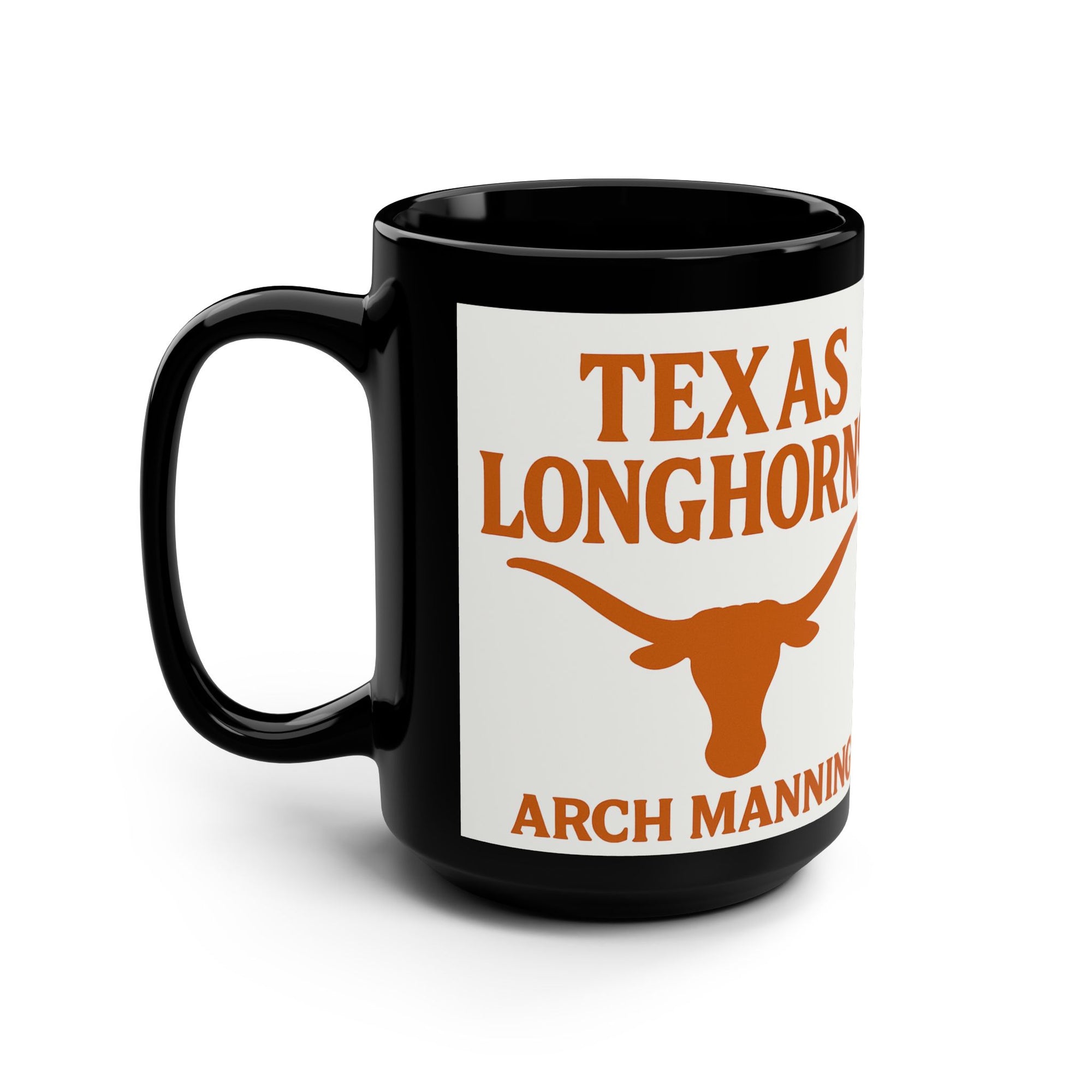 Texas Longhorns Black Mug, 15oz Arch Manning Texas Longhorns Coffee Mug Gift