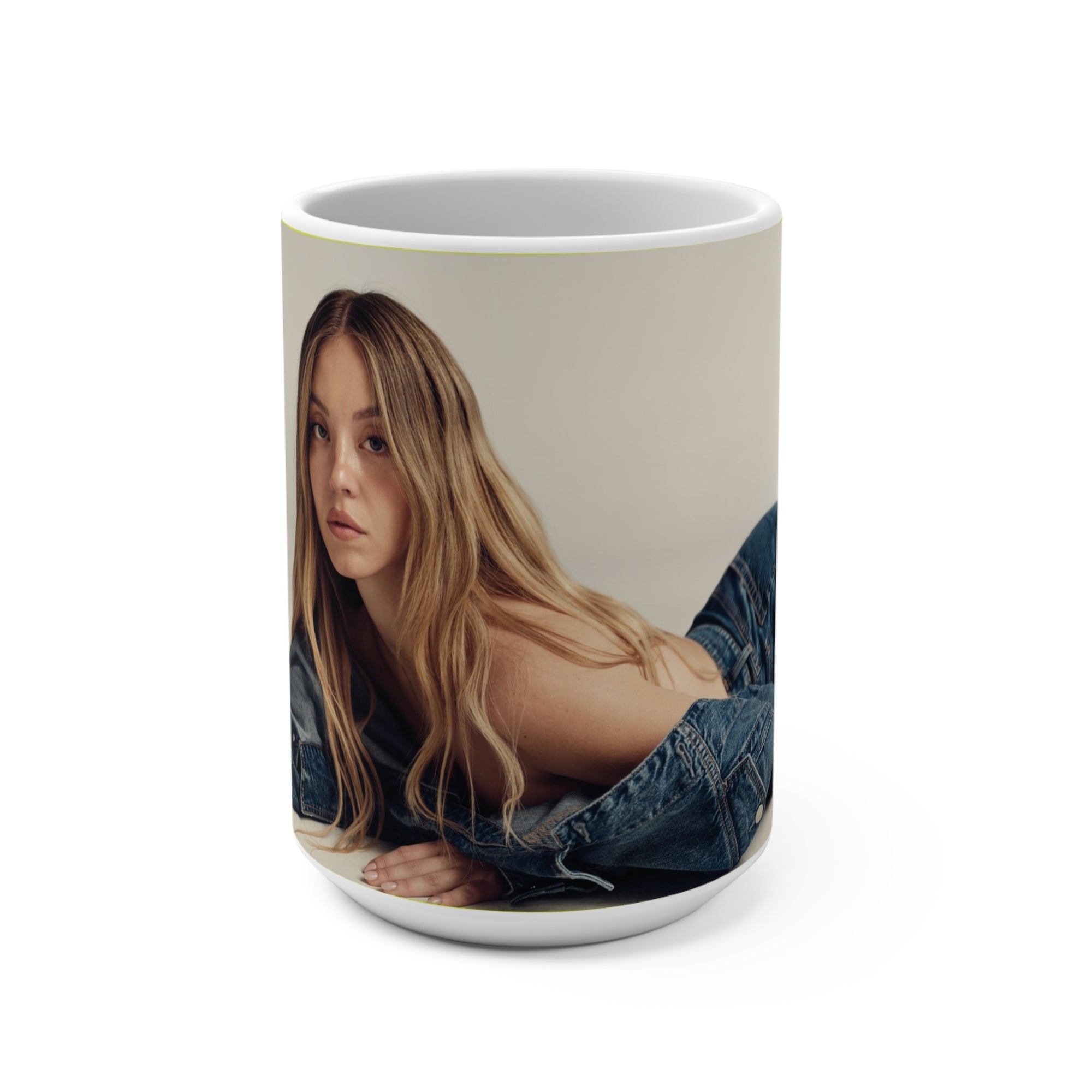 Sydney Sweeney Mug Sydney Sweeney Has Good Jeans Coffee Mug 15oz