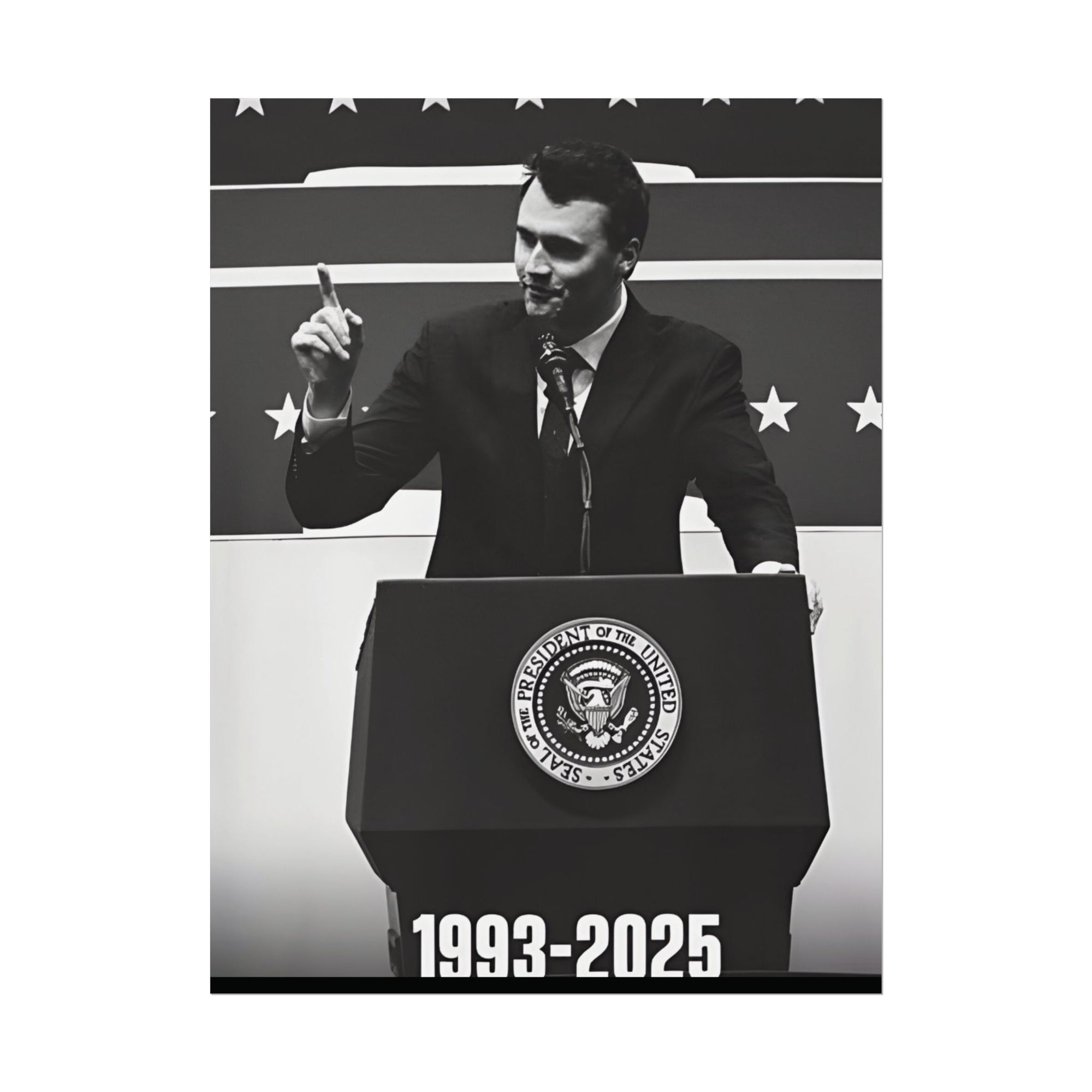 Charlie Kirk Poster 18in x 24in Poster Justice For Charlie kirk merch