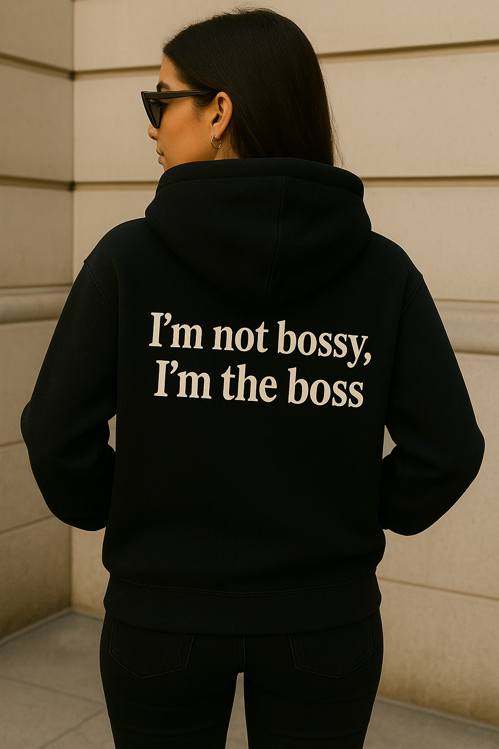 I'm Not Bossy I'm The Boss Hoodie, Oversized Graphic Sweatshirt For Women