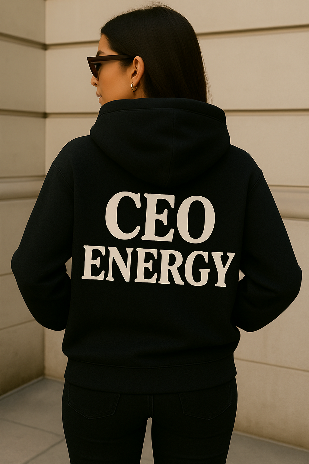 CEO Energy Hoodie, Oversized Graphic Sweatshirt For Women Female Entrepreneur Sweatshirt