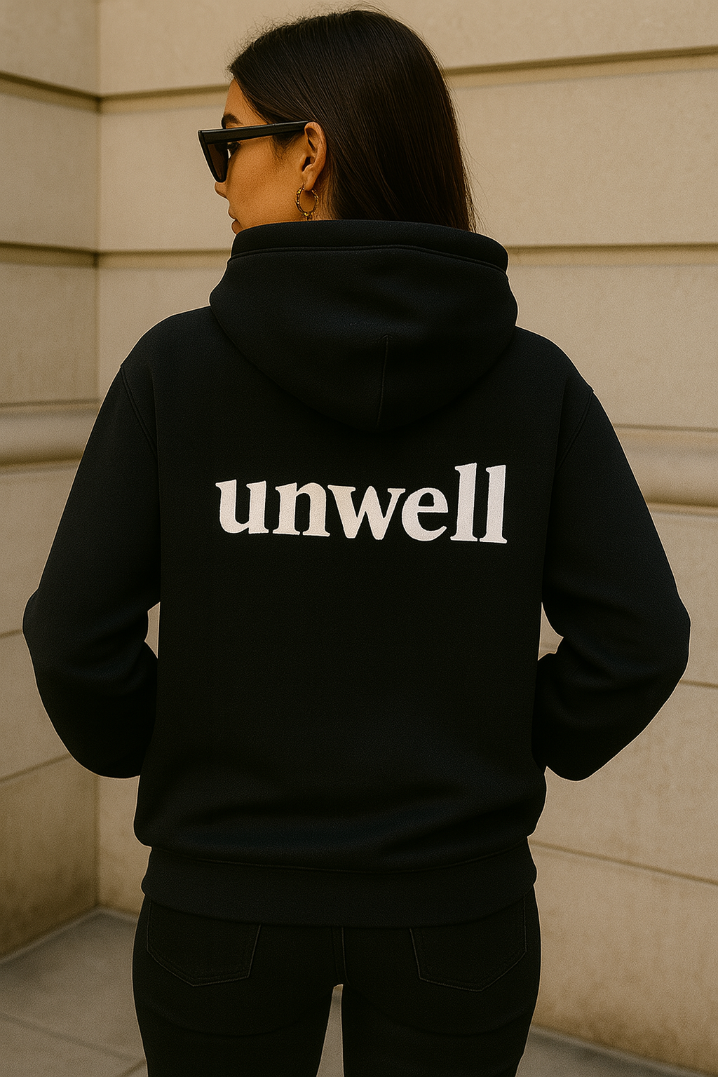 Unwell Hoodie, Oversized Graphic Sweatshirt For Women Female Entrepreneur Sweatshirt