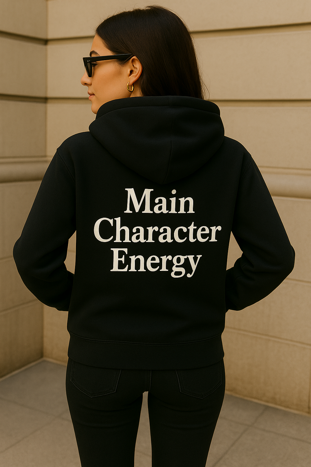 Main Character Energy Hoodie, Oversized Graphic Sweatshirt For Women Female Entrepreneur Sweatshirt