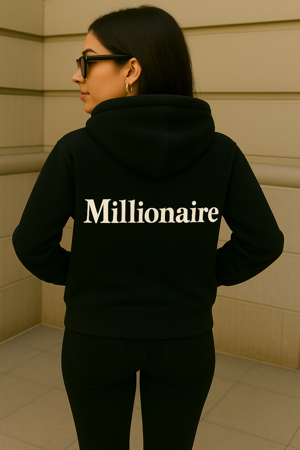Millionaire Oversized Hoodie Graphic Sweatshirt For Women Manifest Hoodie