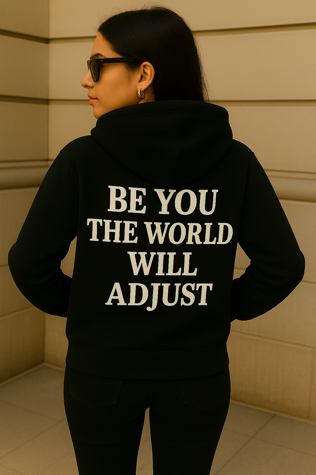 Be You The World Will Adjust Hoodie, Oversized Graphic Sweatshirt For Women Manifest Hoodie
