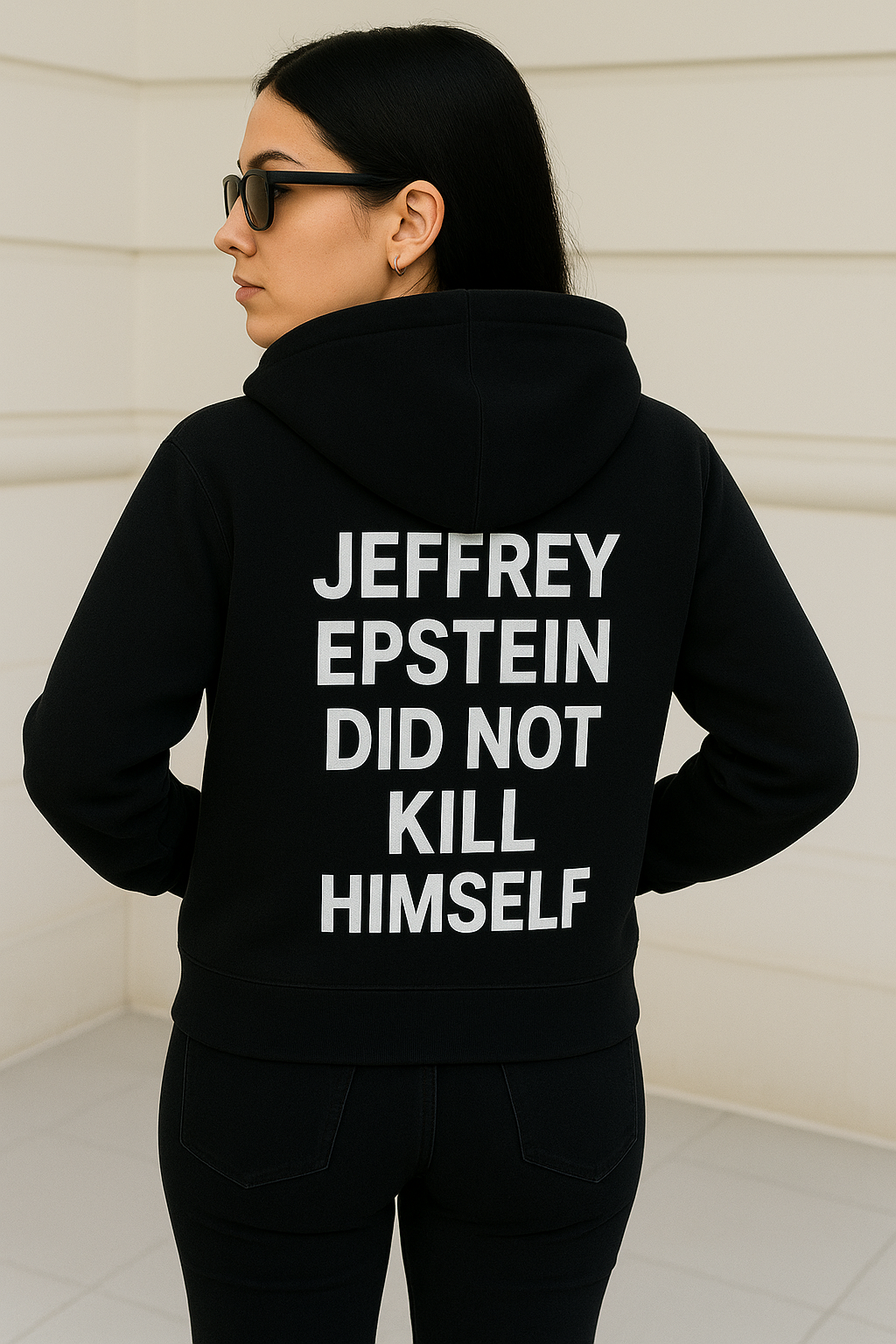 Jeffrey Epstein Did Not Kill Himself Hoodie, Oversized Graphic Sweatshirt