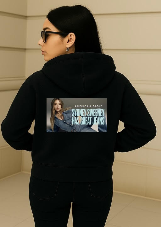 Sydney Sweeney Has Good Jeans Hoodie, Oversized Graphic Sweatshirt