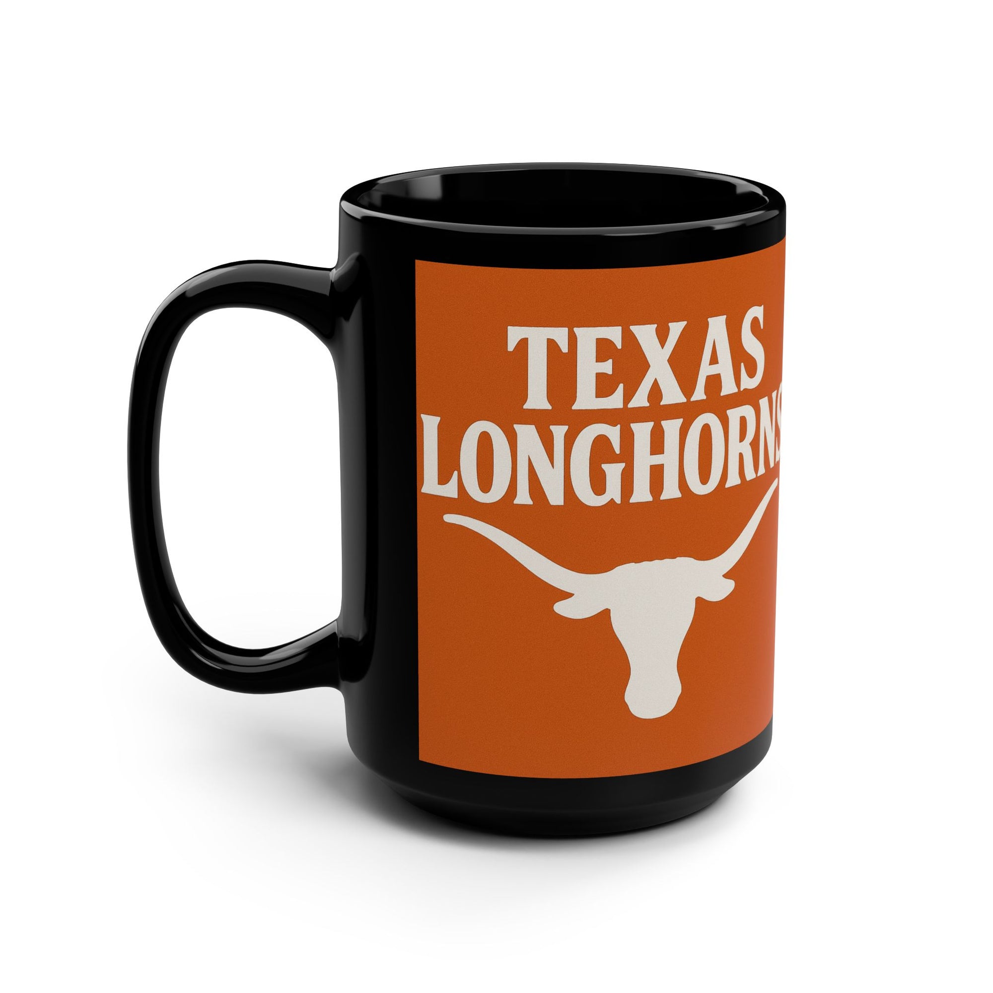 Texas Longhorns Black Mug, 15oz Texas Longhorns Coffee Mug Gift