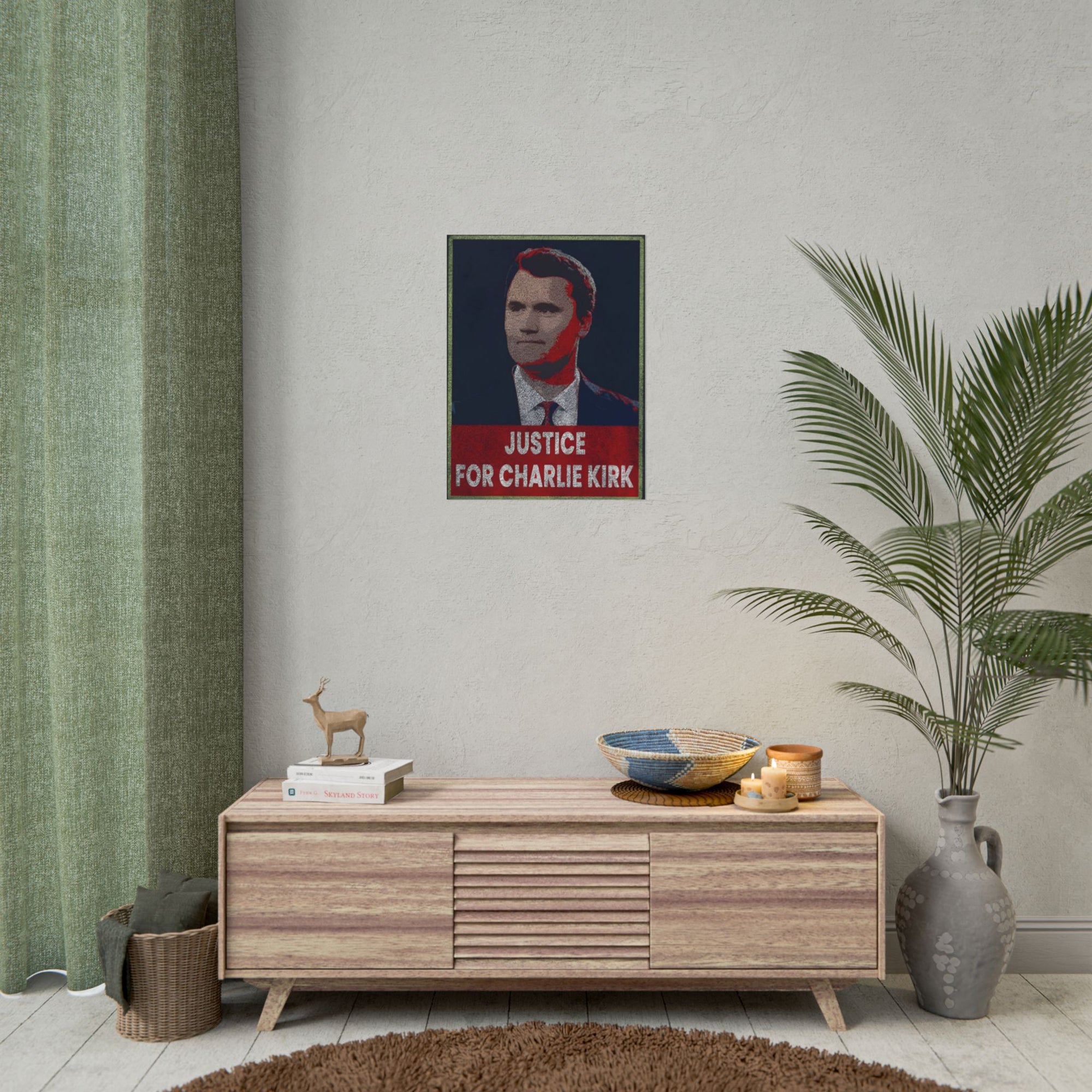 Charlie Kirk Poster 18in x 24in Poster Justice For Charlie kirk merch