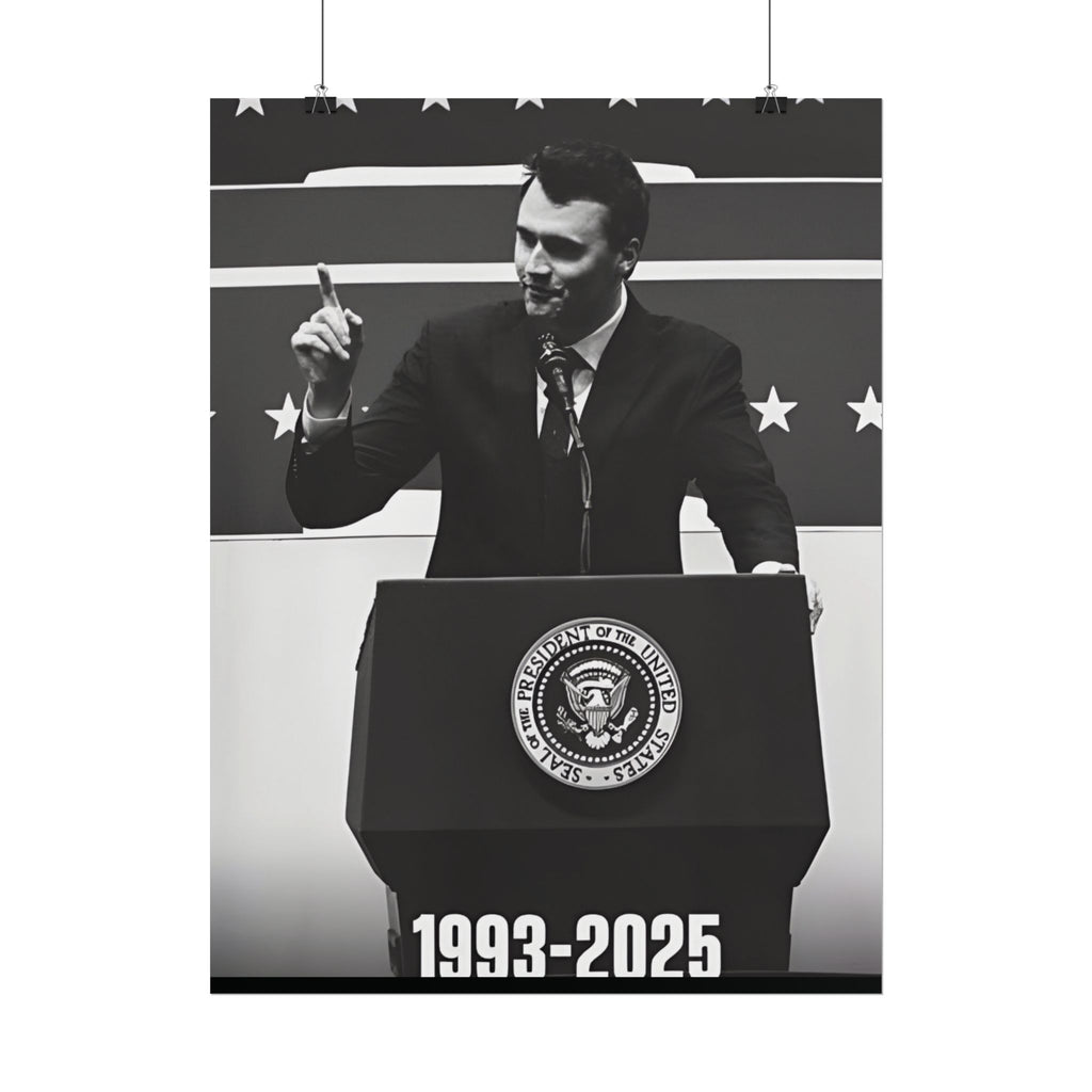Charlie Kirk Poster 18in x 24in Poster Justice For Charlie kirk merch