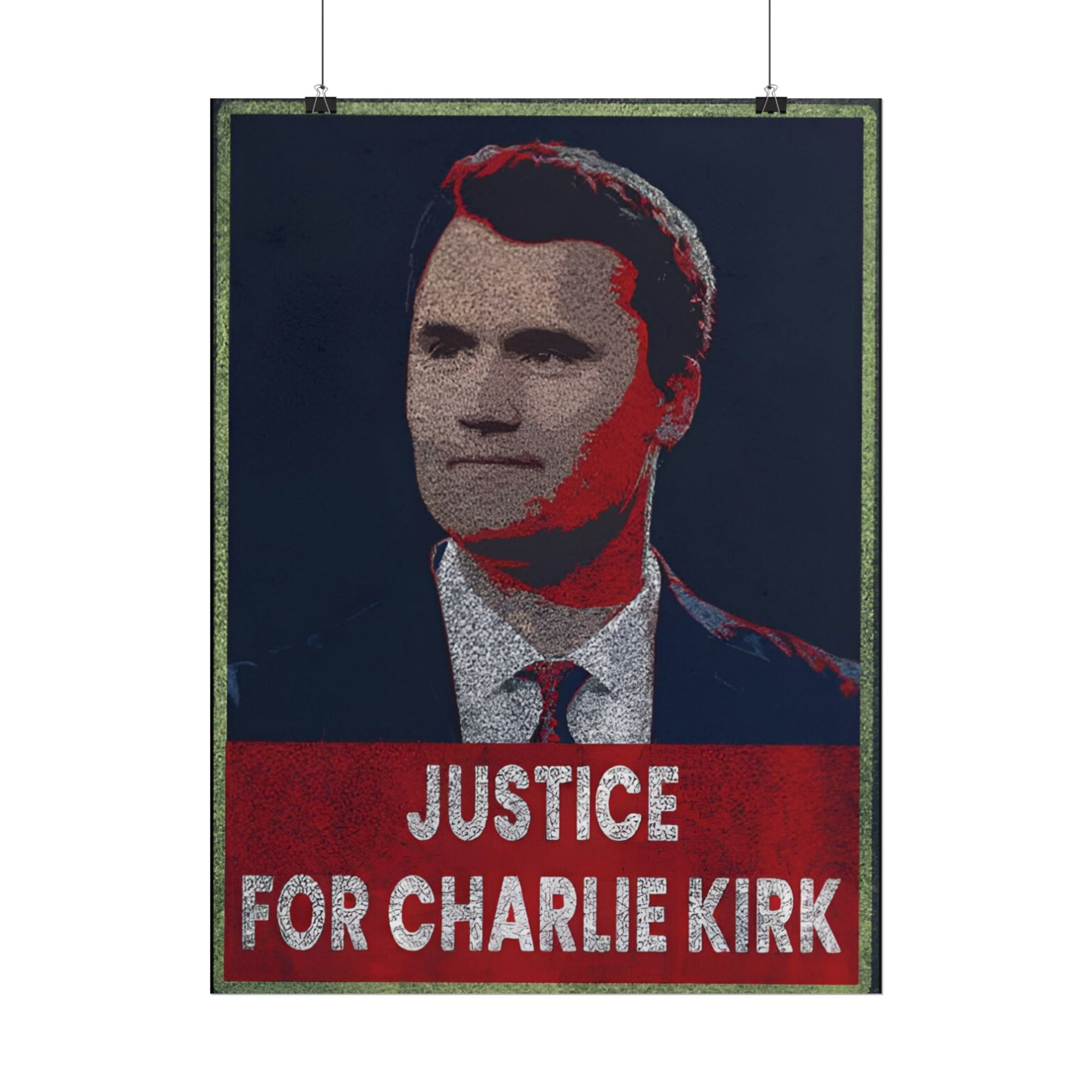 Charlie Kirk Poster 18in x 24in Poster Justice For Charlie kirk merch
