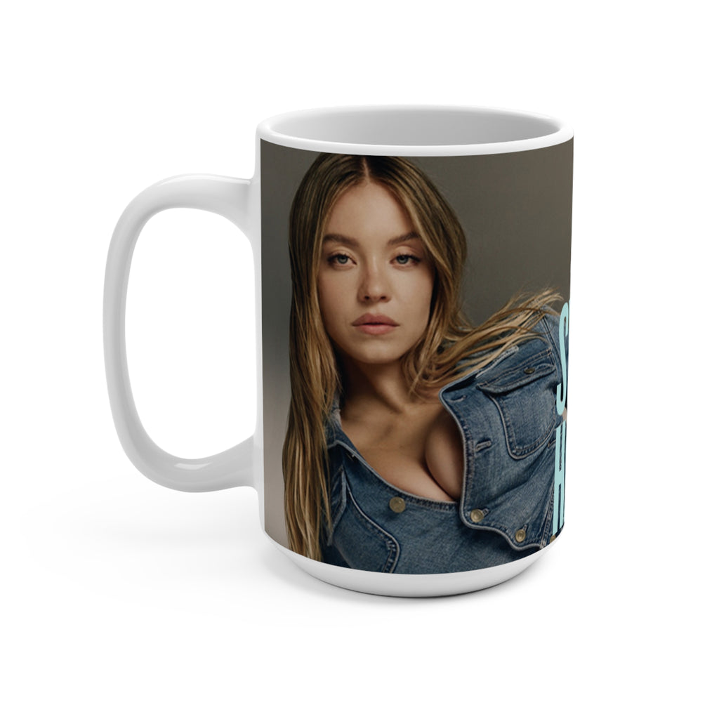 Sydney Sweeney Mug Sydney Sweeney Has Good Jeans Coffee Mug 15oz